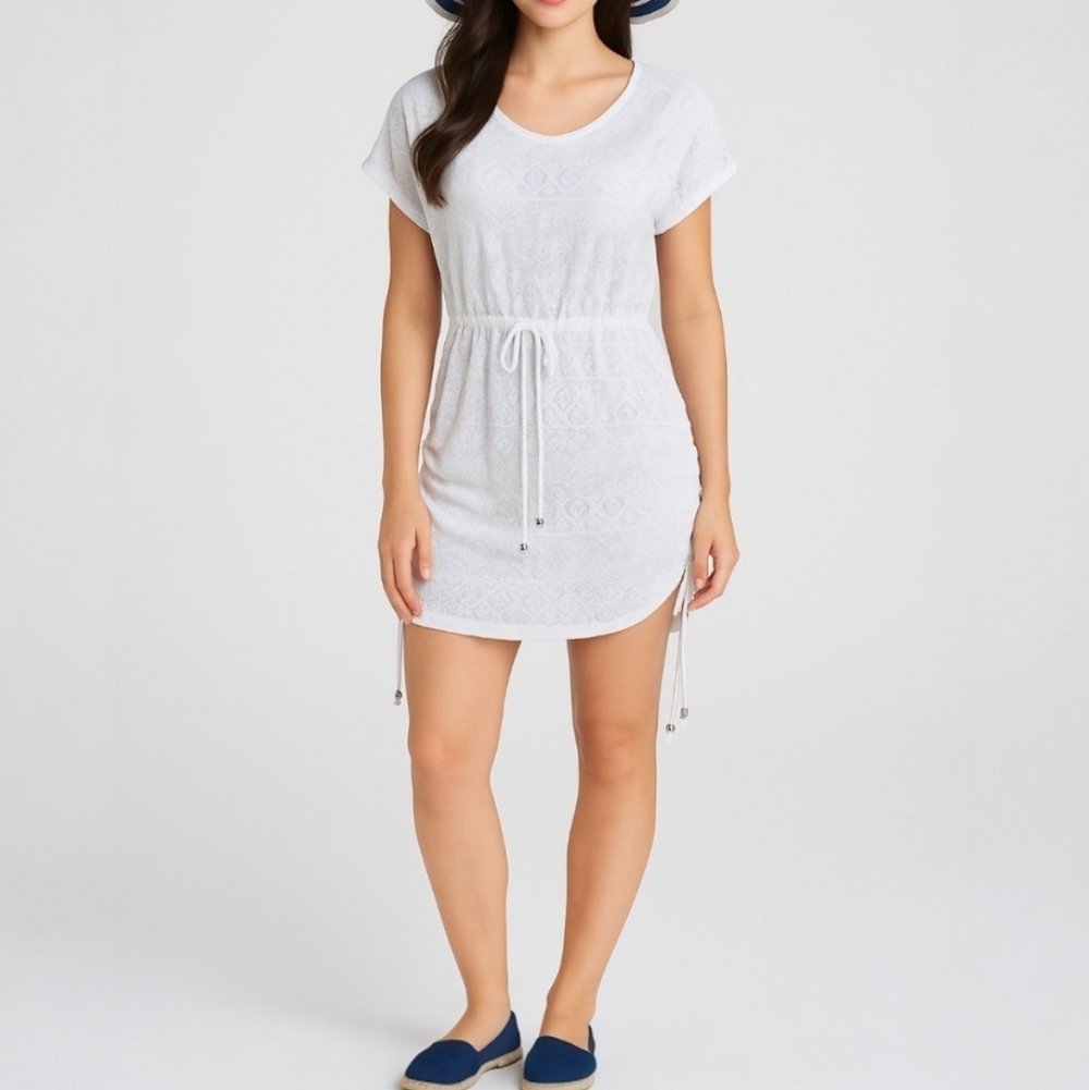 Catalina White Swim Cover-Up Dress Sz-2X